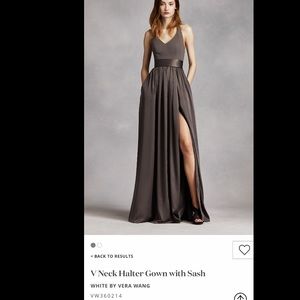 Vera wang charcoal bridesmaid dress